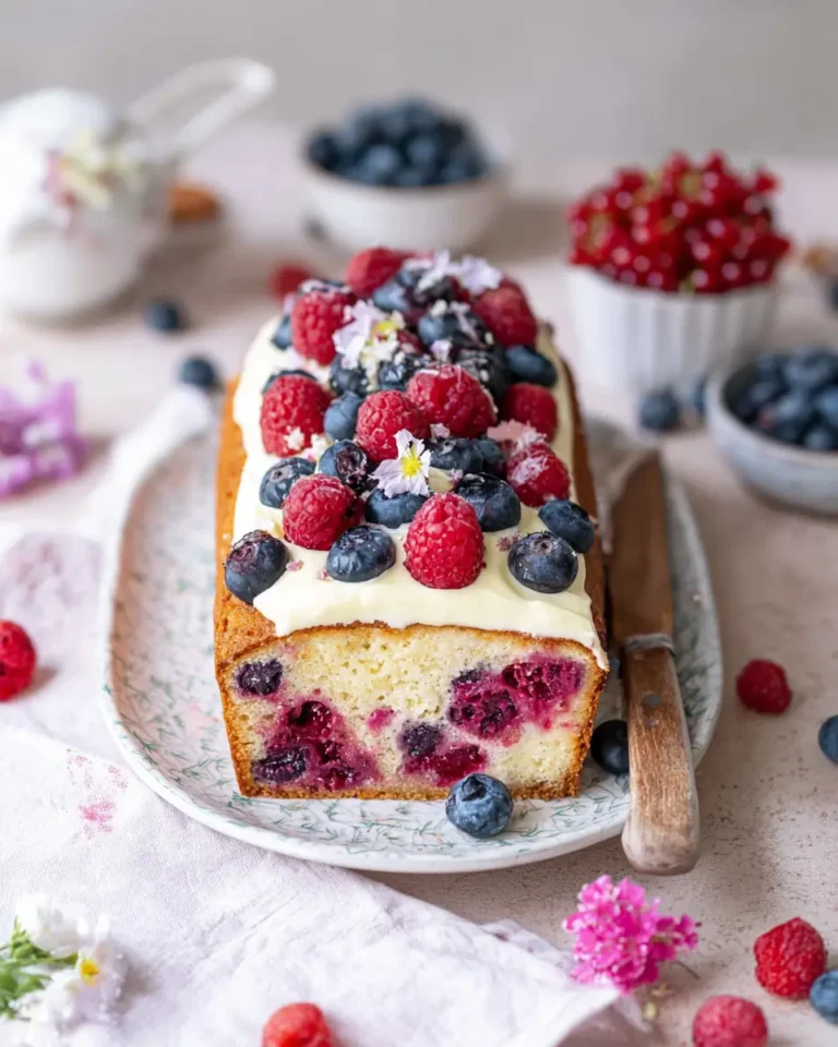 Beerenkuchen mit Cheesecakefüllung