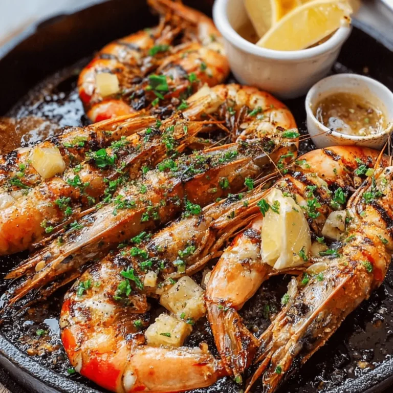 BBQ Grillgarnelen mit Knoblauch, Zitrone & Chili