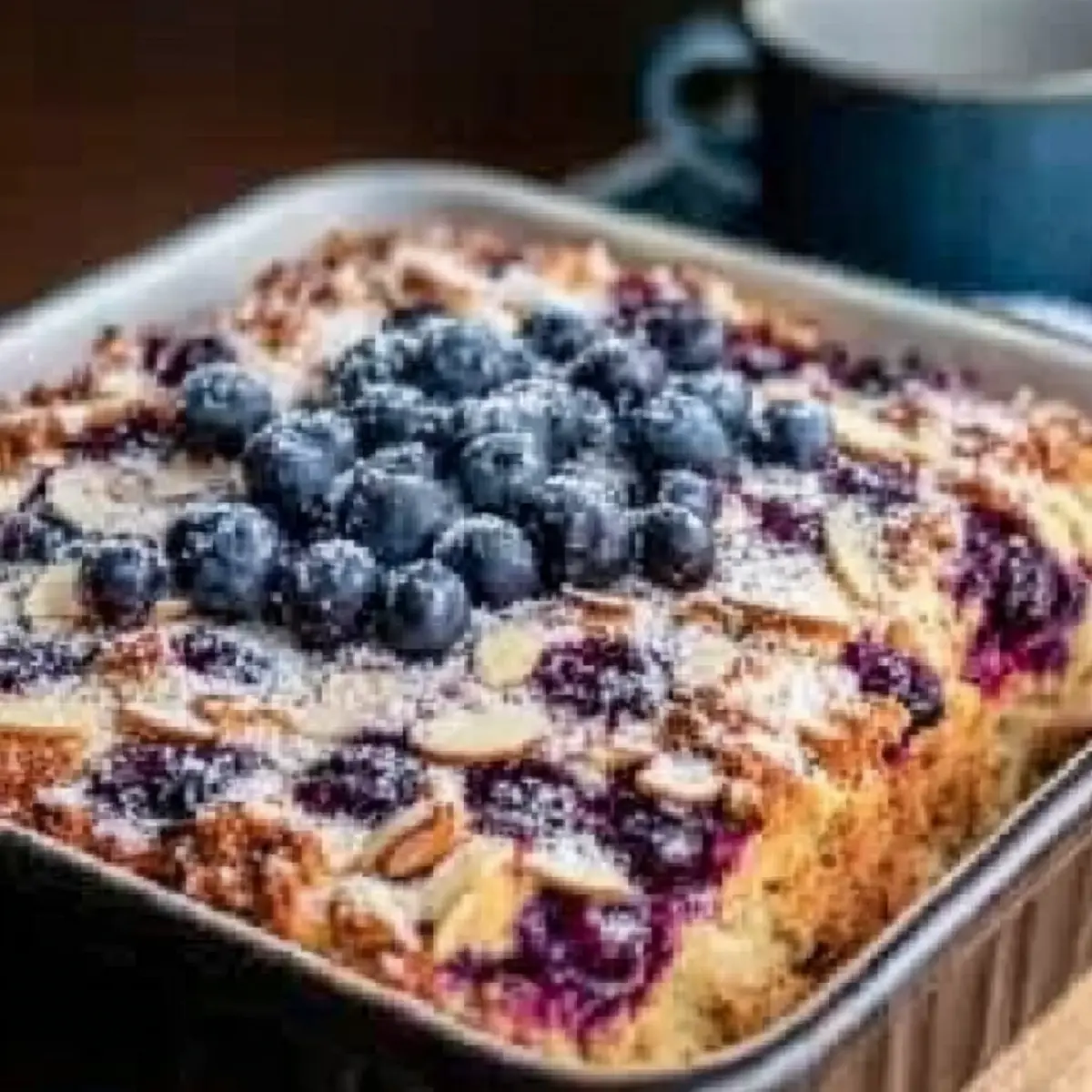 Blaubeer Hüttenkäse Frühstücksbake