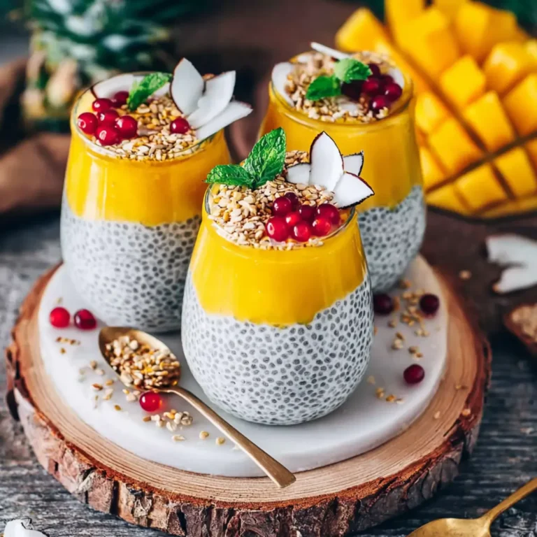 Chia Pudding mit Kokos und Mango