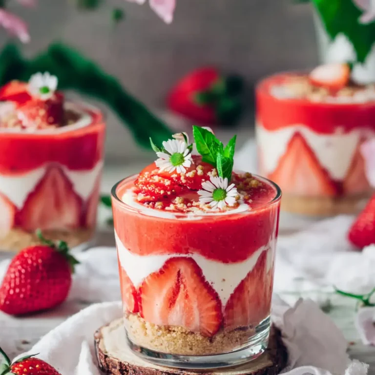 Erdbeer Dessert im Glas