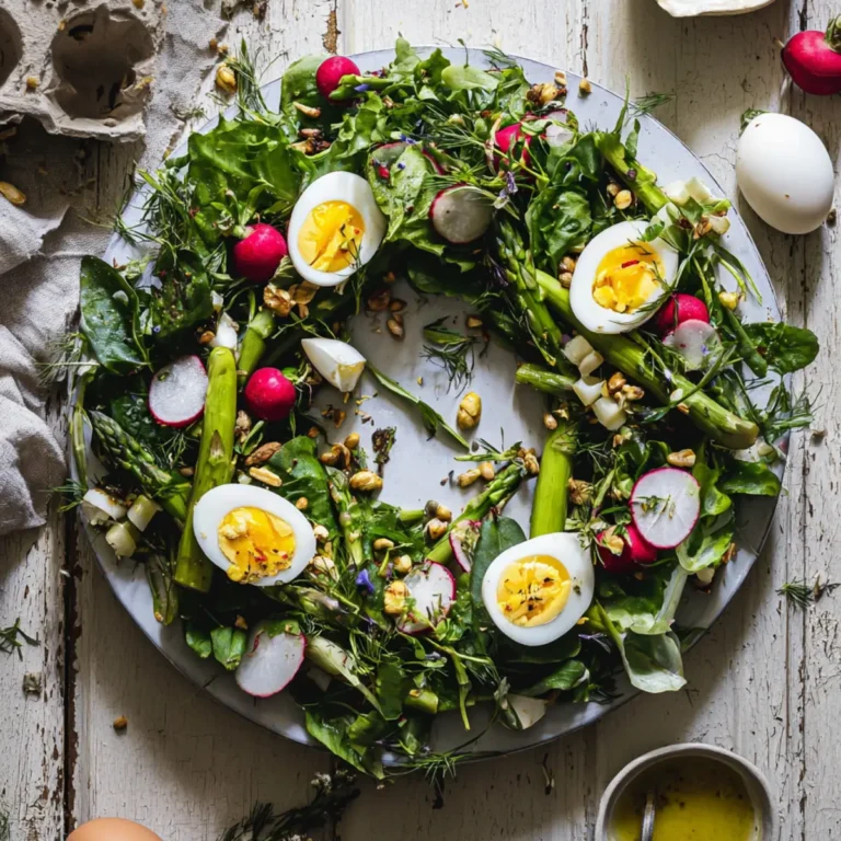 Frühlingsalat mit Spargel und Ei