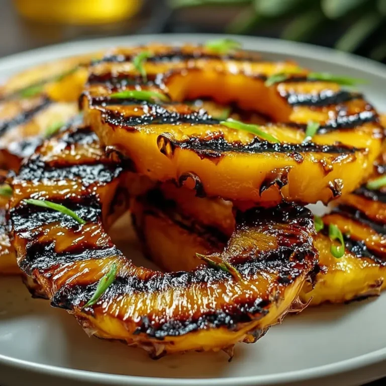 Gegrillte Ananas mit Honig & Zimt