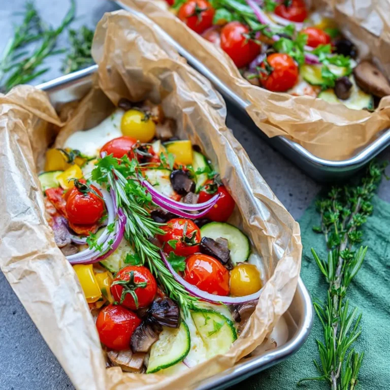 Gemüse Päckchen mit Mozzarella