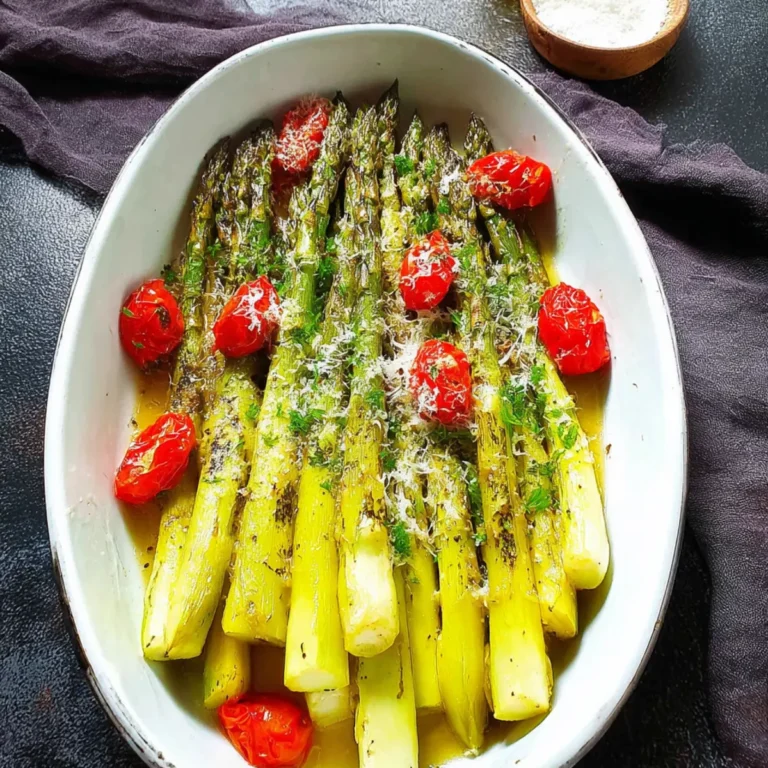Grüner Spargel aus dem Ofen