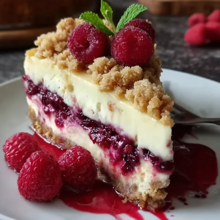 Himbeer Käsekuchen mit Streuseln