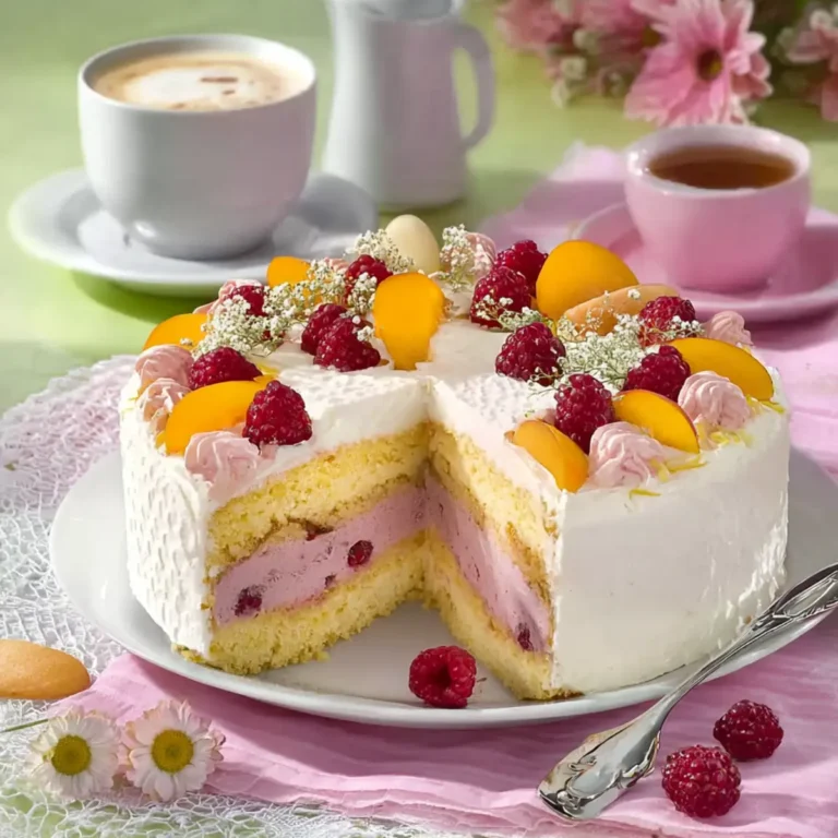 Himbeer Pfirsich Torte