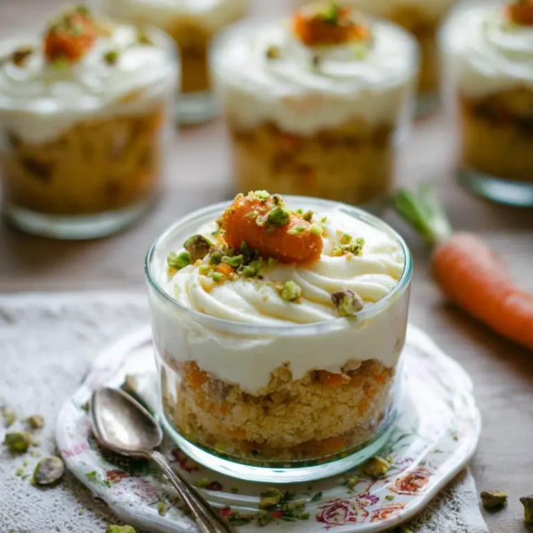 Karottenkuchen im Glas