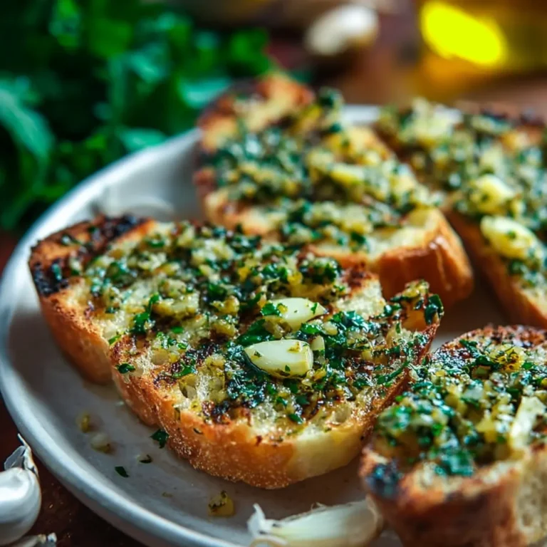 Knoblauch Petersilien Grillbrot