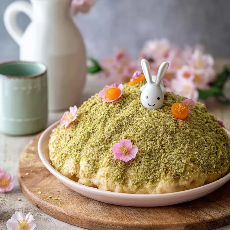 Maulwurfkuchen mit Pistazien und Mandarinen