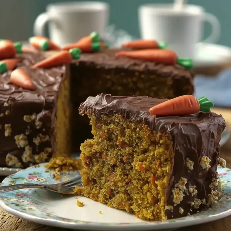 Möhrenkuchen mit Schoko Glasur