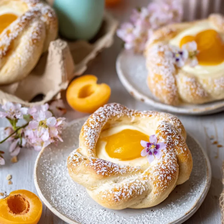 Osternester mit Quark und Aprikosen