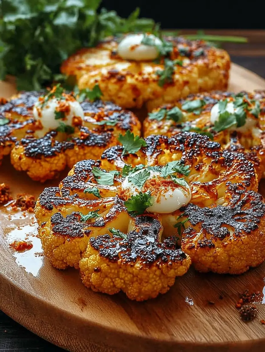 Scharfe Gegrillte Blumenkohlsteaks