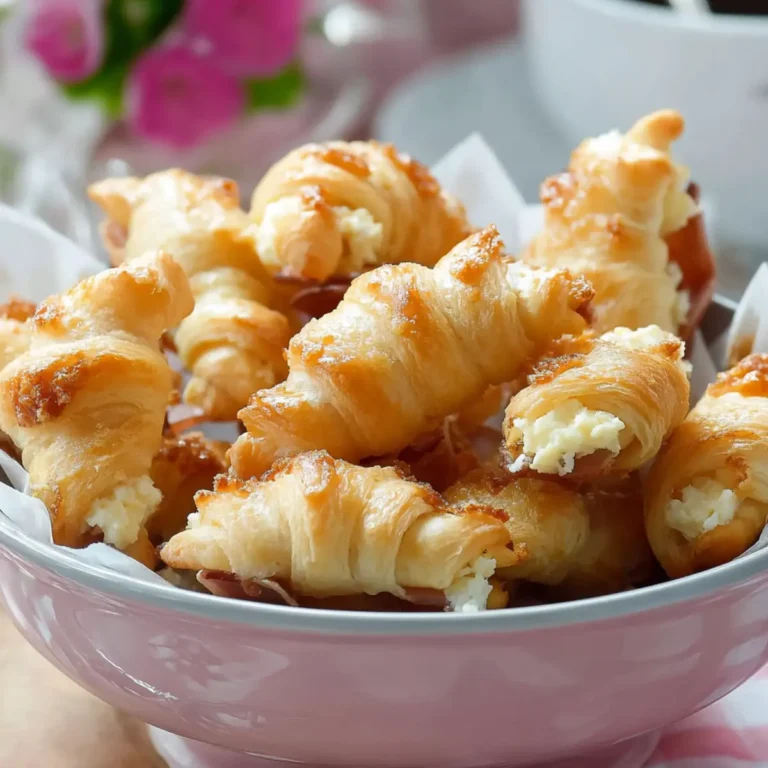 Schinken Käse Hörnchen mit Frischkäse