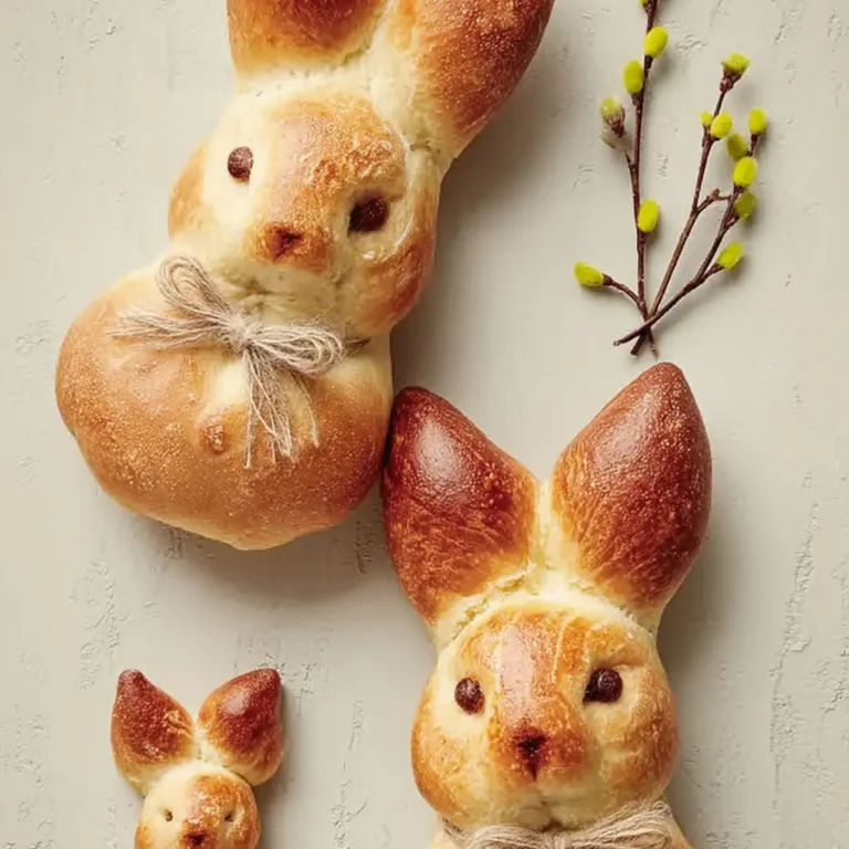 Süße Hefeteig Häschen