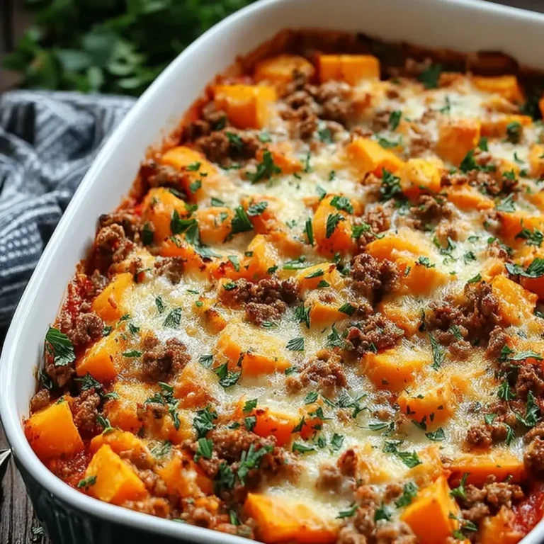Süßkartoffel Hackfleisch Auflauf