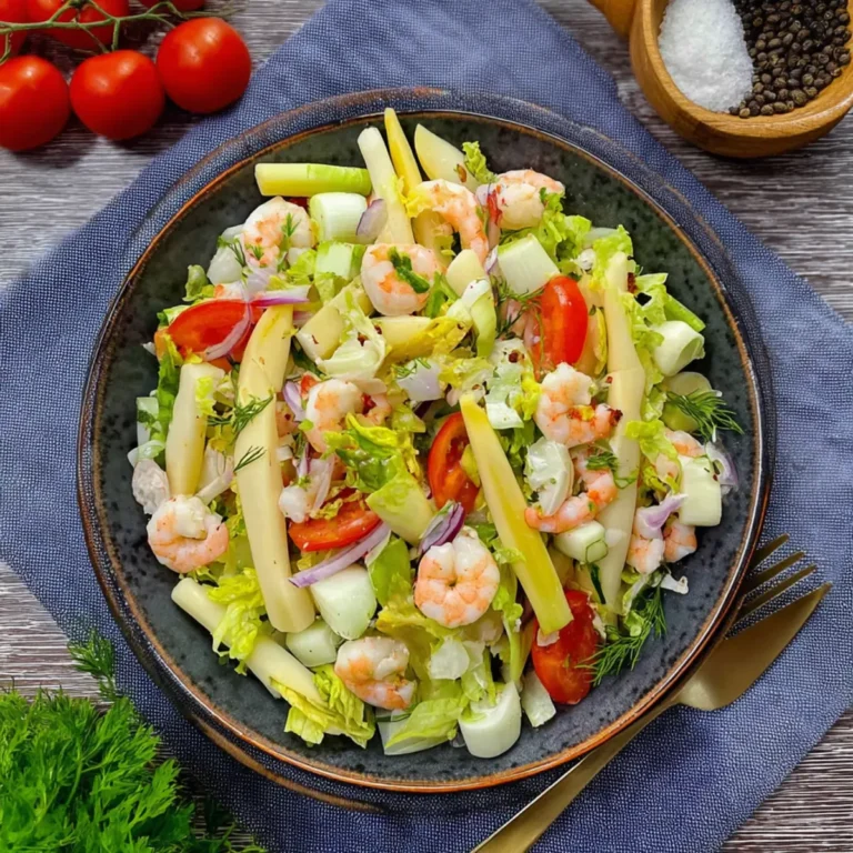 Spargelsalat mit Garnelen