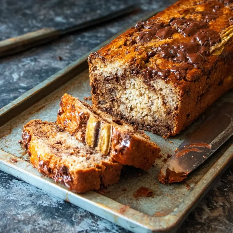 Bananenbrot mit Schokolade