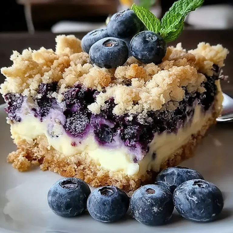 Blaubeer Zitronen Crumble Kuchen