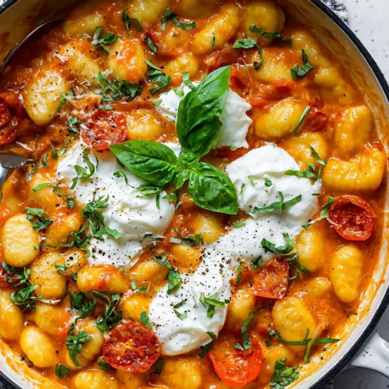 Cremige Tomaten Gnocchi mit Burrata
