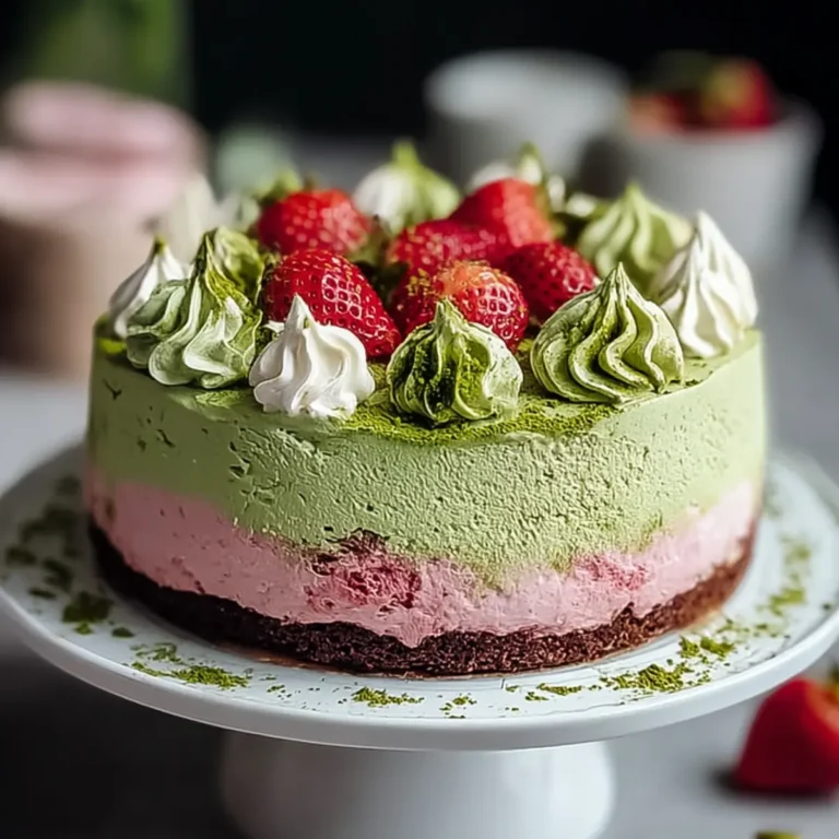 Erdbeer Matcha Kuchen