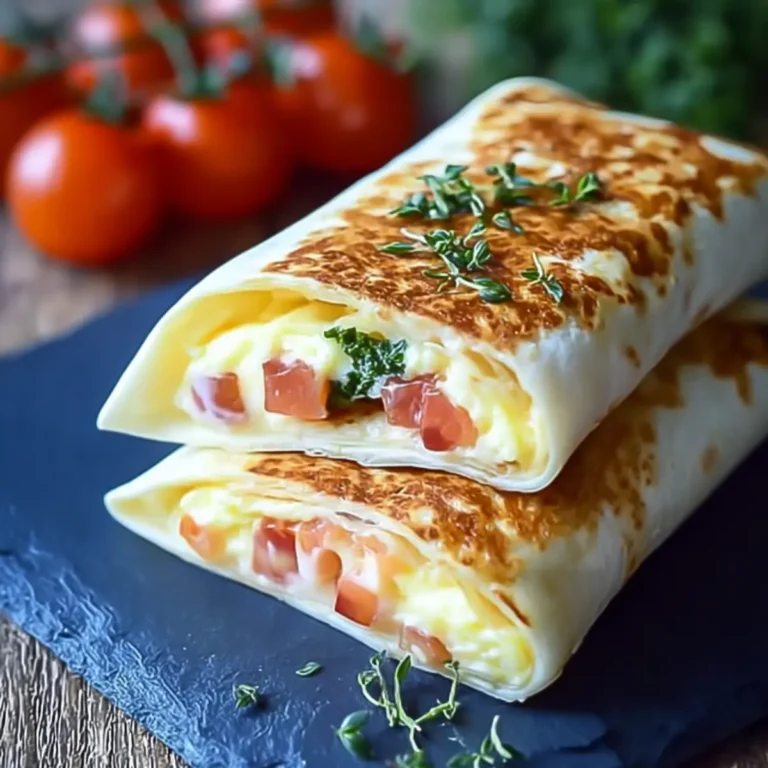 Frühstücks Wrap mit Ei und Käse