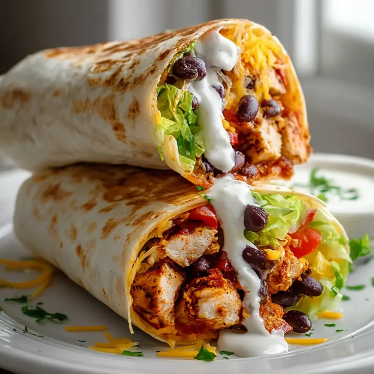Gegrillter Hähnchen Burrito mit Chipotle Ranch