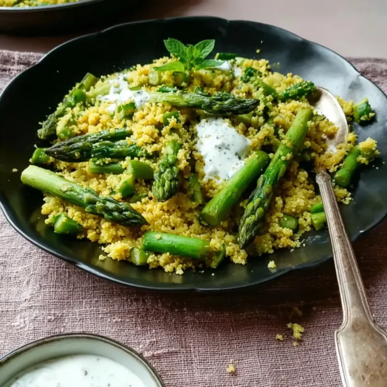 Grüner Spargel Pfanne mit Reis