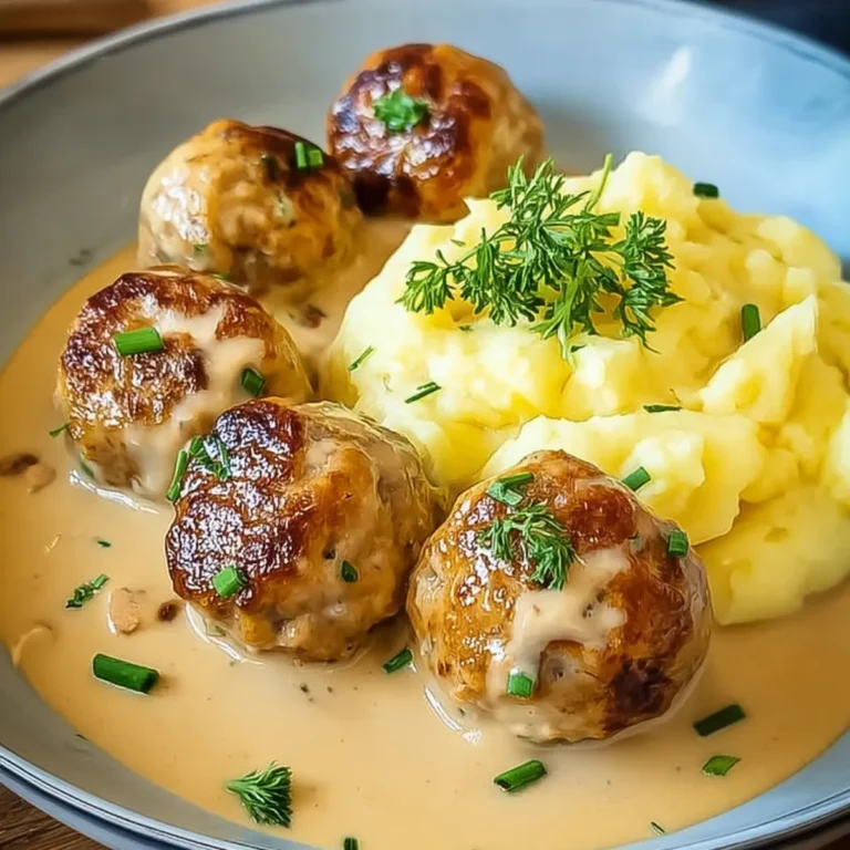 Hackbällchen mit Kartoffelpüree