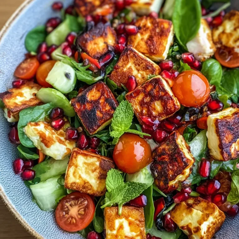 Halloumi Granatapfel Salat