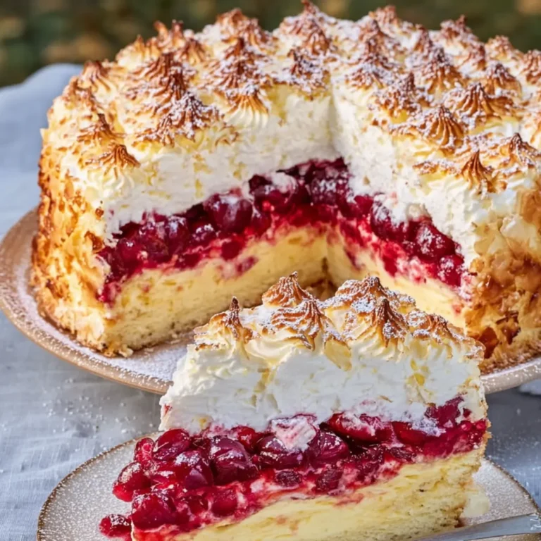 Himmelstorte mit Sauerkirschen