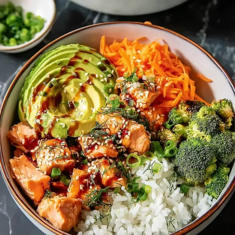 Knusprige Lachs Bowls mit Reis