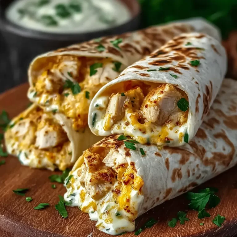 Käse Knoblauch Hähnchen Wraps
