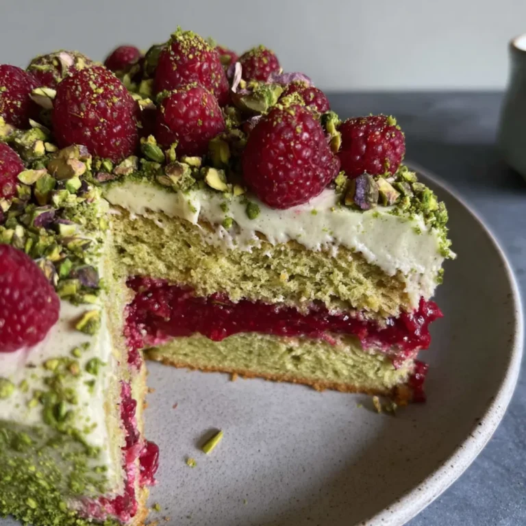 Pistazien Himbeer Kuchen