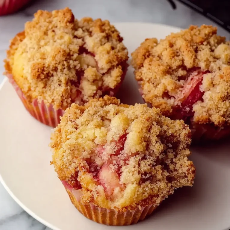 Rhabarber Crumble Muffins