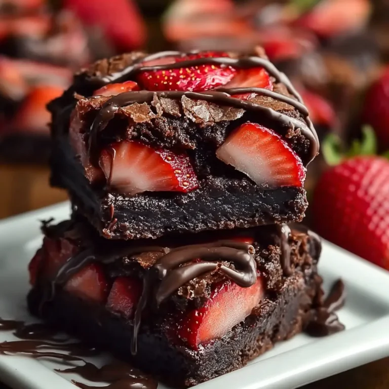 Schoko Erdbeer Brownies