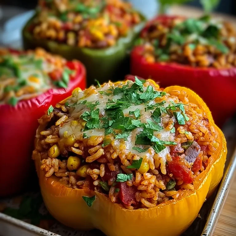 Vegetarische Gefüllte Paprika mit Reis