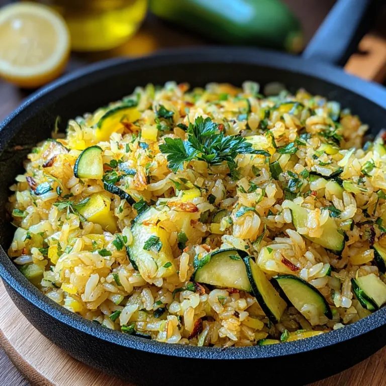 Zucchini Reis Pfanne