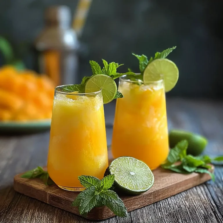 Alkoholfreier Mango Limetten Cocktail