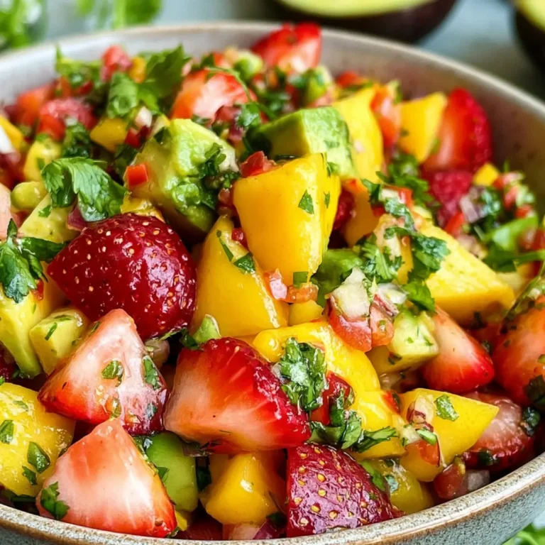 Avocado Erdbeere Mango Salsa