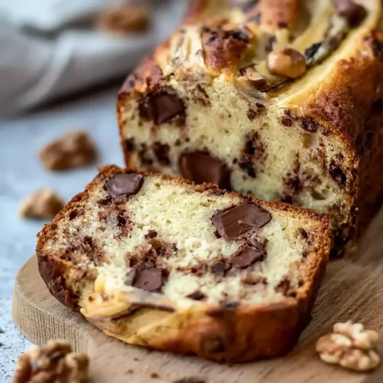 Bananenbrot mit Schokolade und Nüssen
