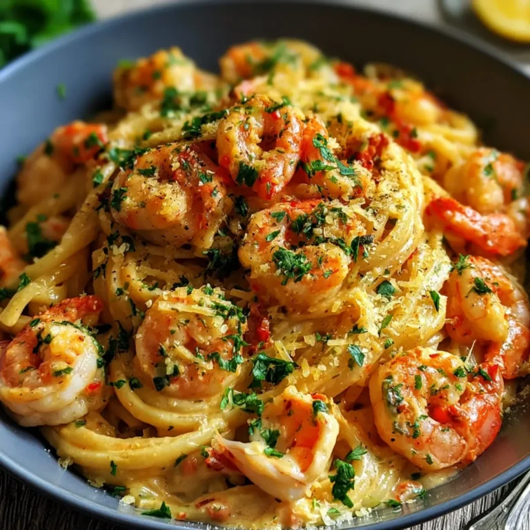 Cremige Garnelenpasta