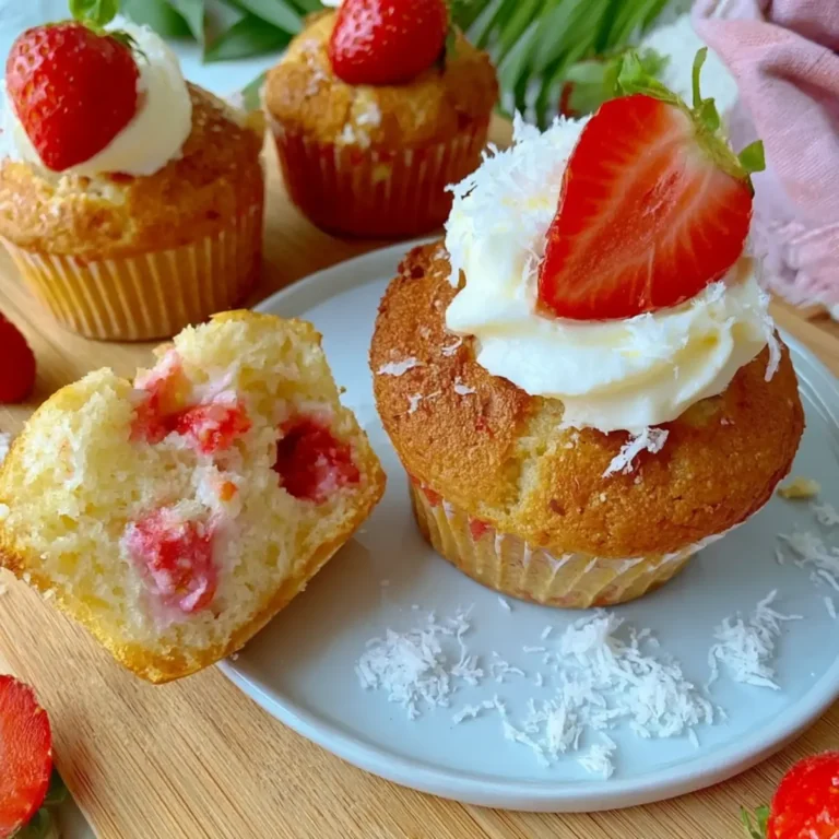 Erdbeer Kokos Muffins