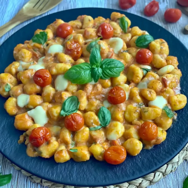 Gnocchi mit Tomatensoße und Mozzarella