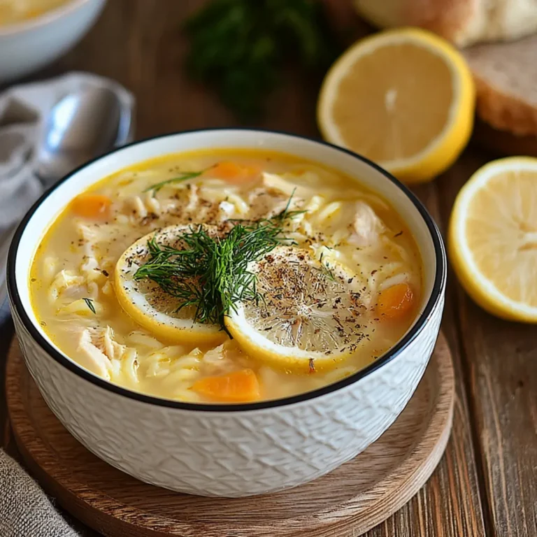 Griechische Zitronen Hähnchensuppe