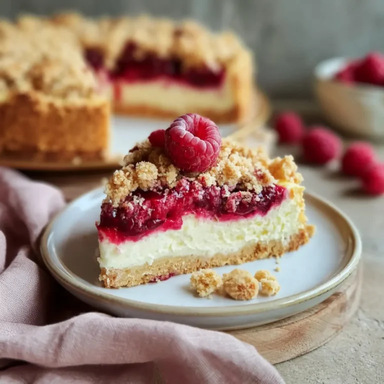 Himbeer Streusel Kuchen mit Joghurt Cheesecake