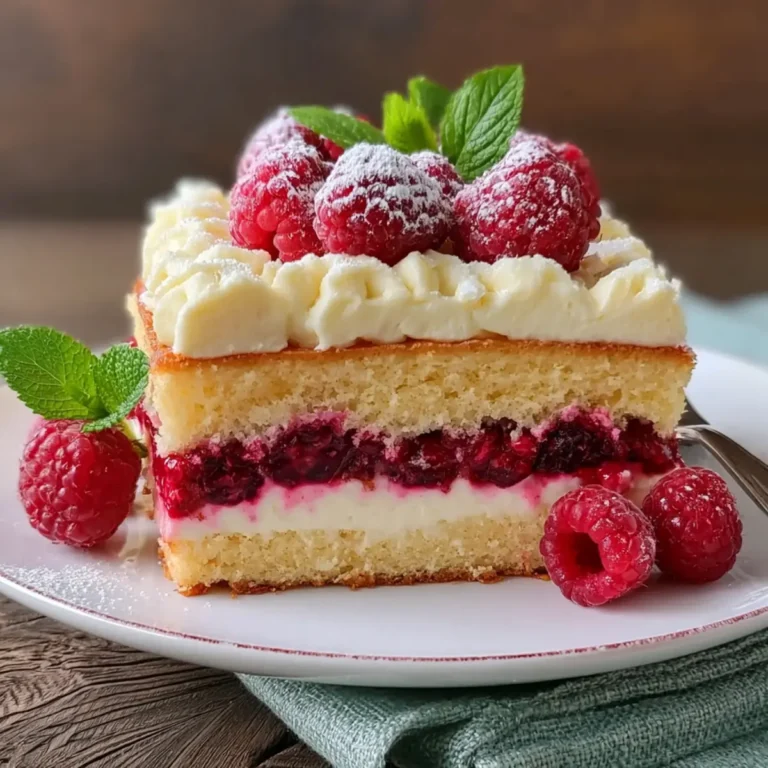Himbeerkuchen mit Paradiescreme