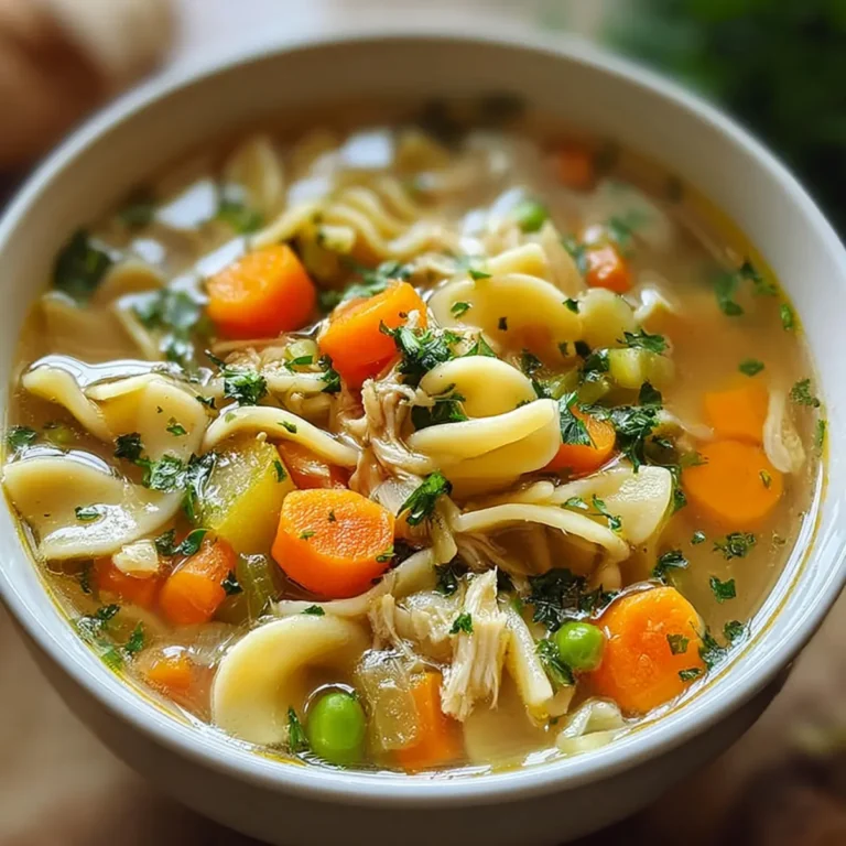 Klassische Hühnernudelsuppe