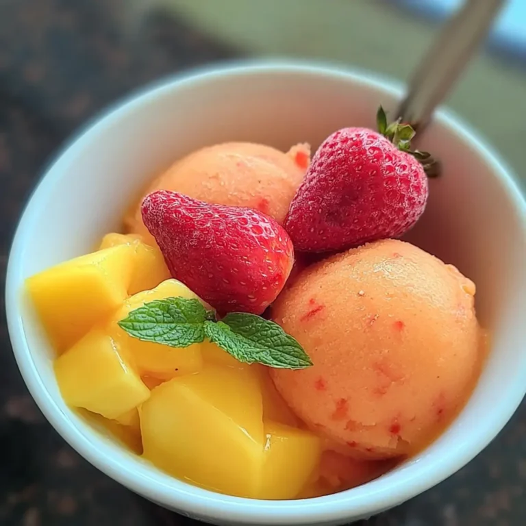 Mango Erdbeer Sorbet