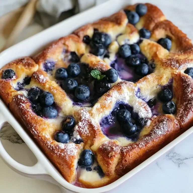 Overnight Blaubeer French Toast Auflauf
